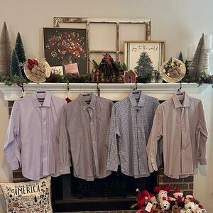 4 Mens Forsyth of Canada Non-Iron Tailored Fit Dress Shirts